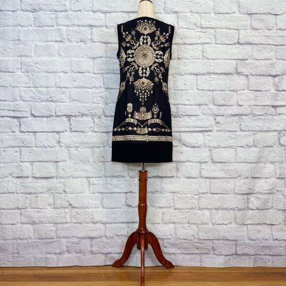 Marchesa Voyage Black Treasure Sheath Dress - Picture 2 of 6